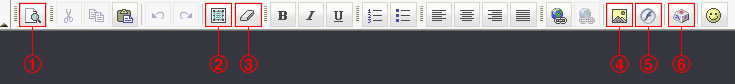 Forum text editor tool bar