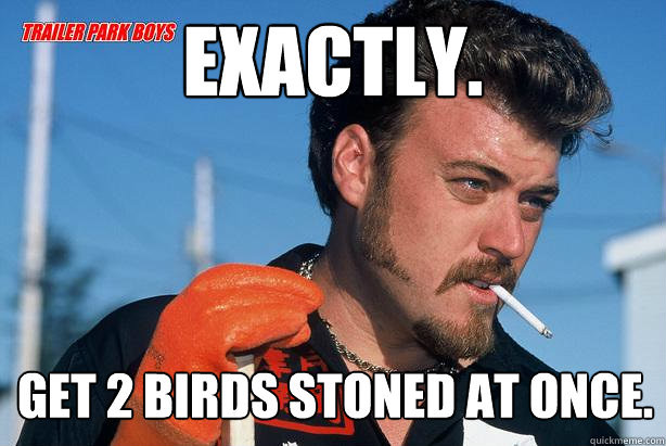 Get two birds stoned at once